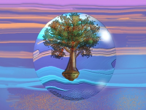 tree in a globe