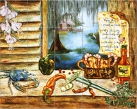 Louisiana Kitchen tile wall mural